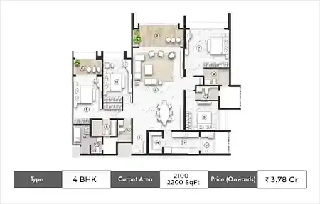 4 BHK-2100-2200 SqFt